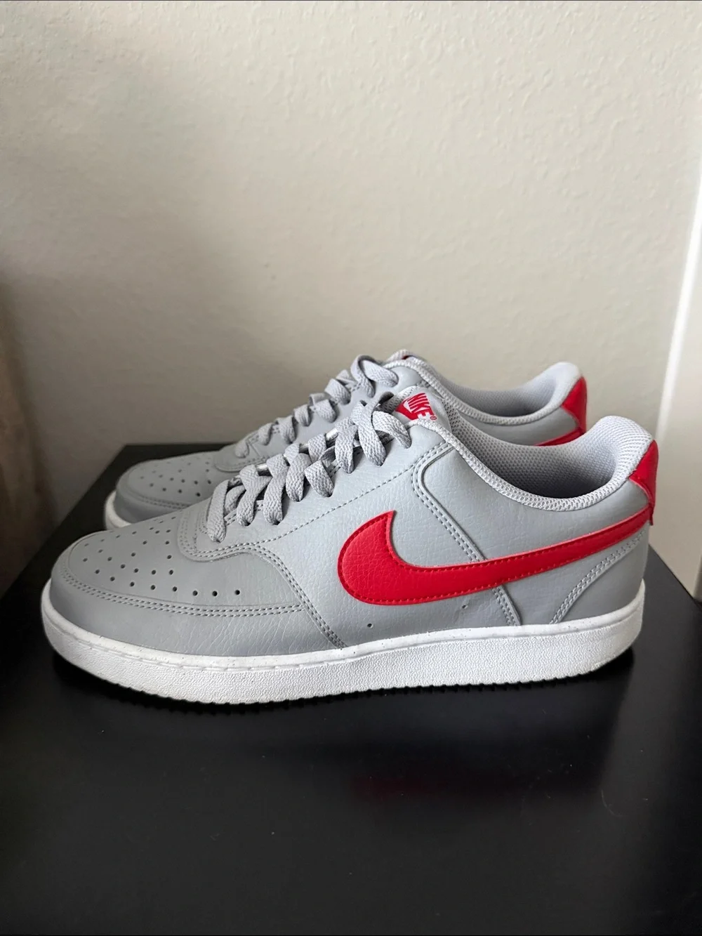 Nike Court Vision Low Next Nature 'Wolf Grey University Red'